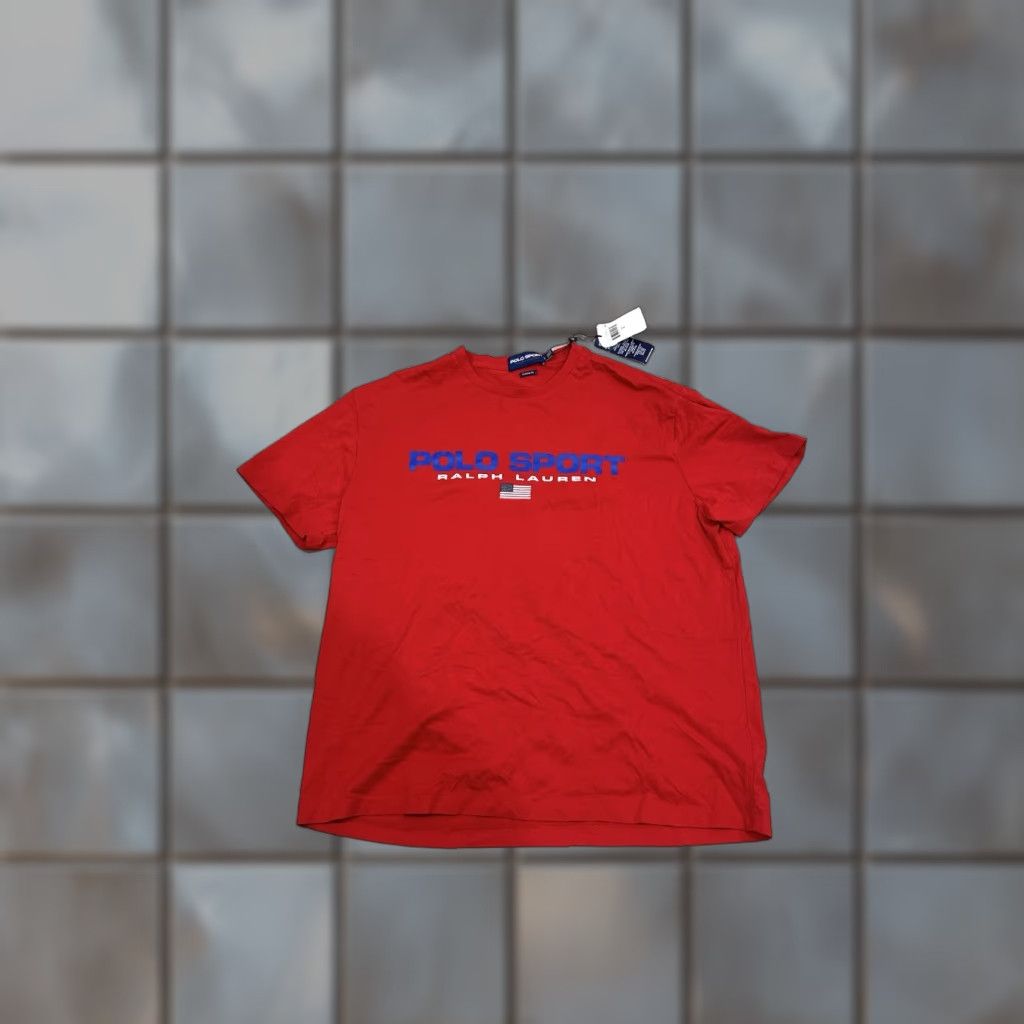 Ralph Lauren Nwt Polo Ralph Lauren Polo Sport T Shirt Classic Fit L Red Mens Shirt Sports 1990s Hoodie, Sweatshirt
