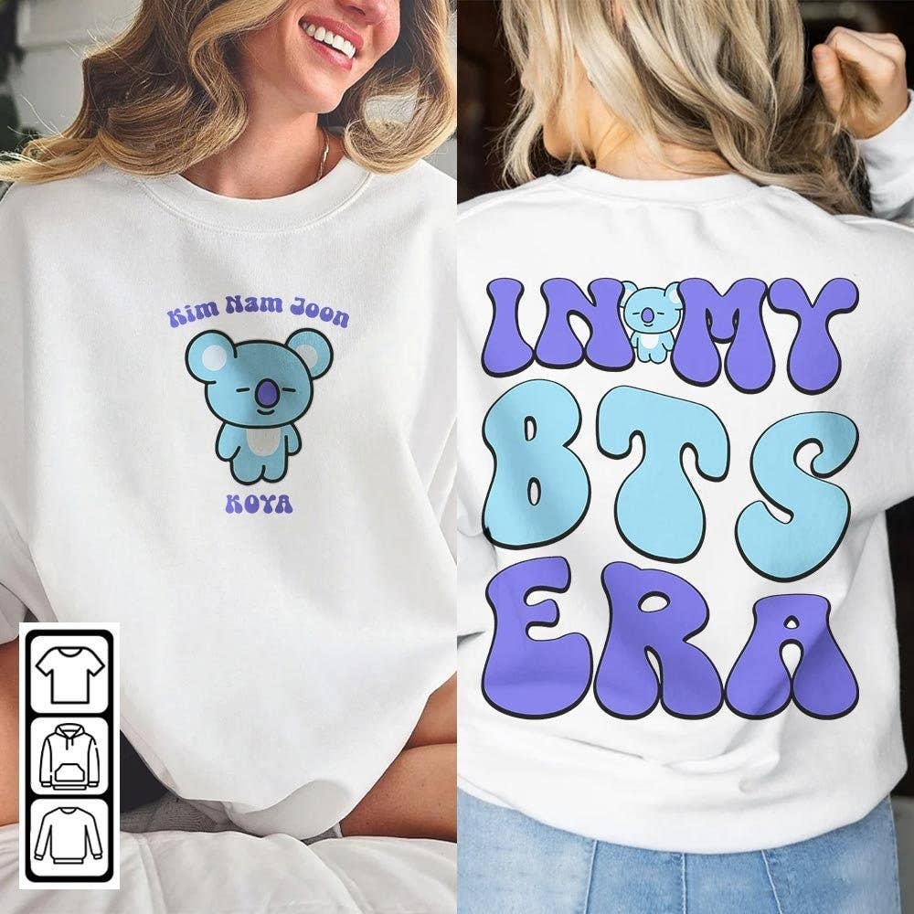 Bts Rm 2-Sided Era Tee with BT21 Koya – Kpop Bangtan Merch Hoodie, Sweatshirt | PodTeesHub.com