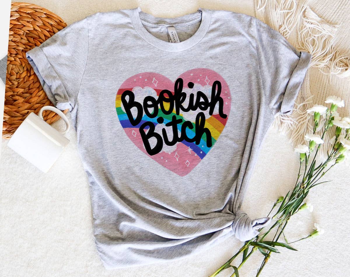 Bookish Bitch - Funny Book Heart Reading Graphic Shirt Hoodie, Sweatshirt | PodTeesHub.com