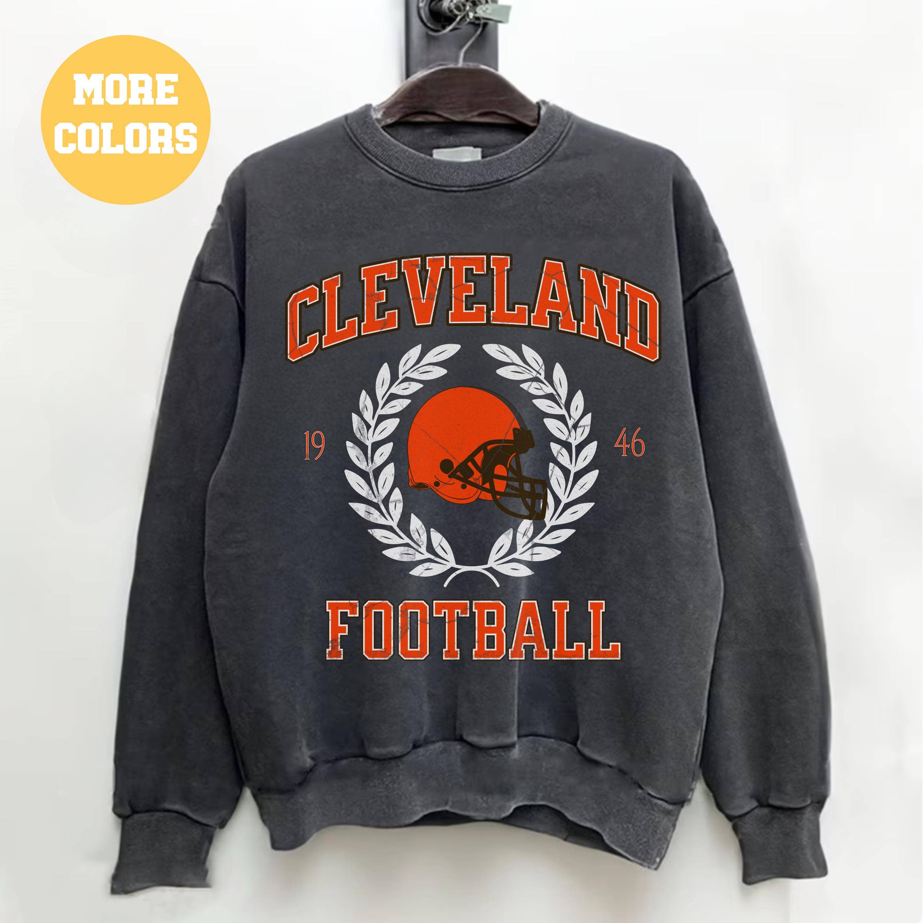 Cleveland Football Sweatshirt Retro Fan Gift T-Shirts, Hoodie | PodTeesHub.com
