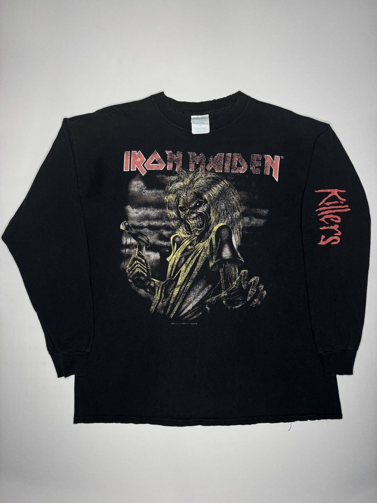 Iron Maiden X Vintage Vintage 2001 Iron Maiden Killers Ls Tee Shirt Hoodie, Sweatshirt | PodTeesHub.com