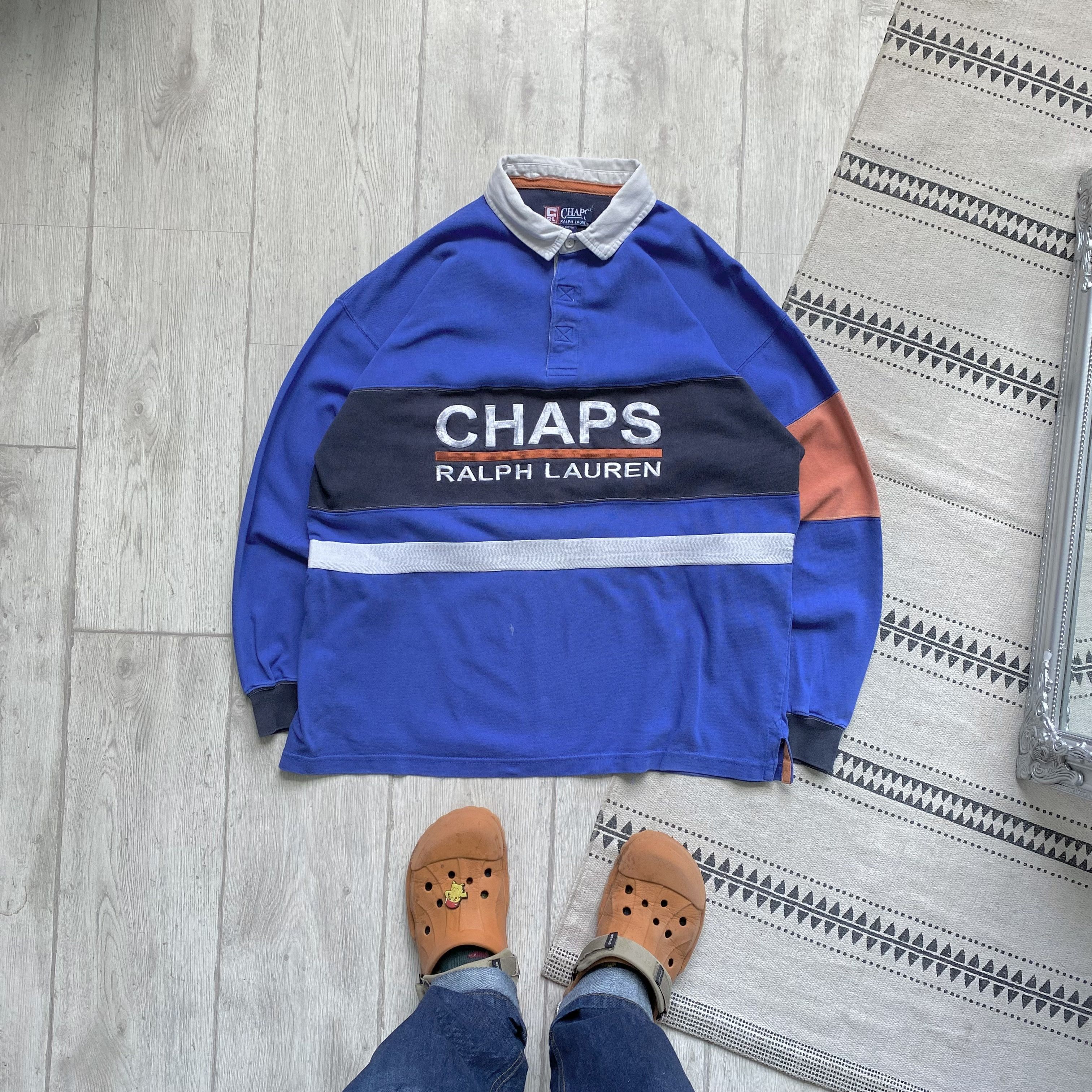 Polo Ralph Lauren Vintage 90s Faded Chaps Polo Ralph Lauren Rugby Shirt Y2k Hoodie, Sweatshirt | PodTeesHub.com