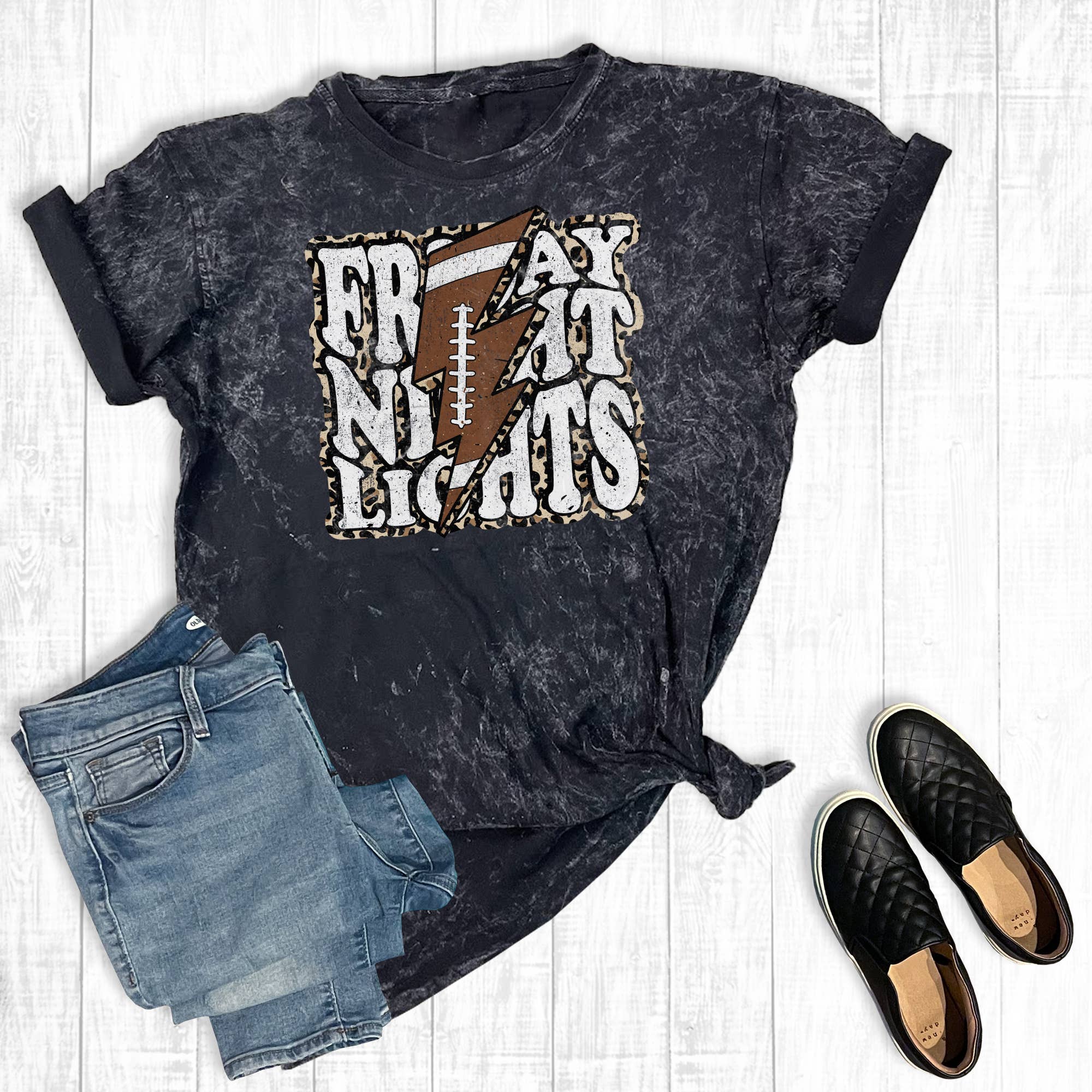 Football Friday Night Lights Mineral Wash Graphic Tee Hoodie, Sweatshirt | PodTeesHub.com