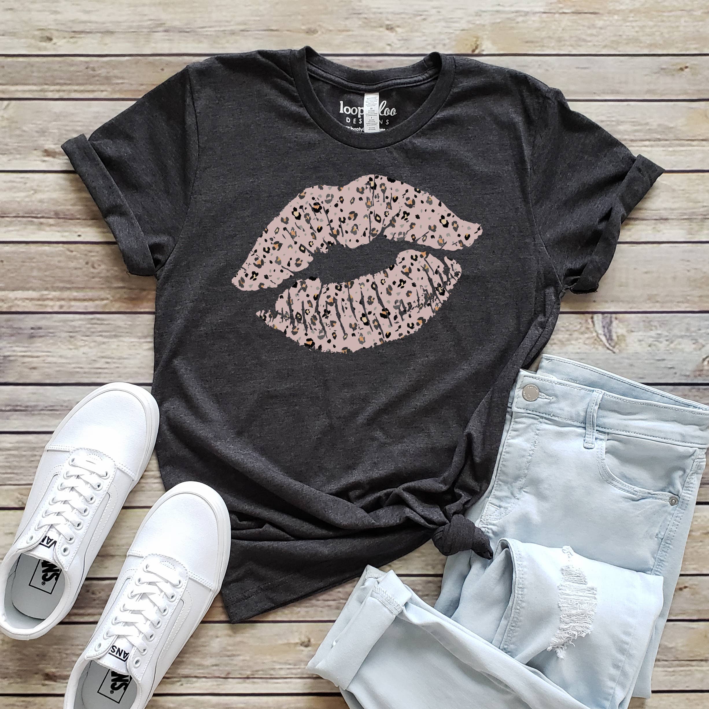 Leopard Lips Tee | Valentine's Day | Sizes XS-2XL Hoodie, Sweatshirt | PodTeesHub.com