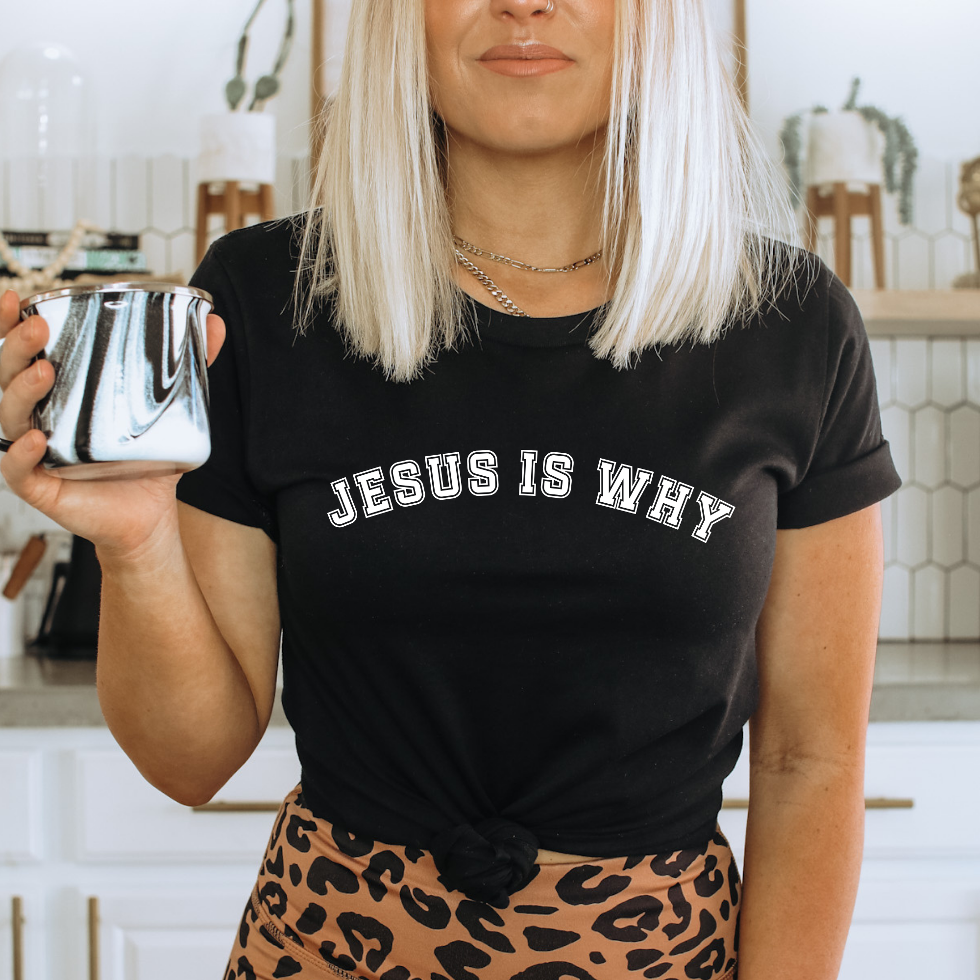 Jesus Is Why Women's Christian Graphic T-Shirt Hoodie, Sweatshirt | PodTeesHub.com