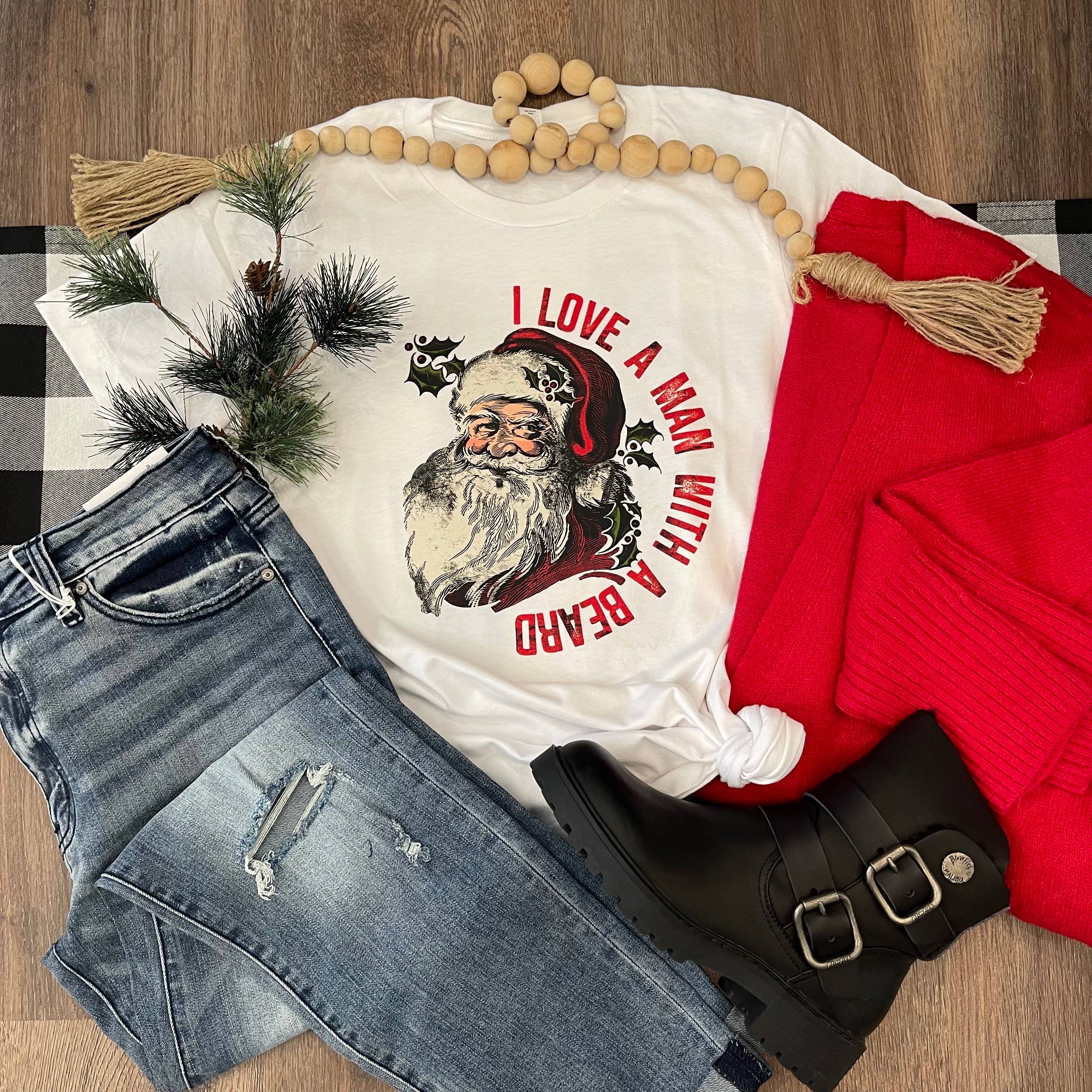 I Love A Man with A Beard Tee Hoodie, Sweatshirt | PodTeesHub.com