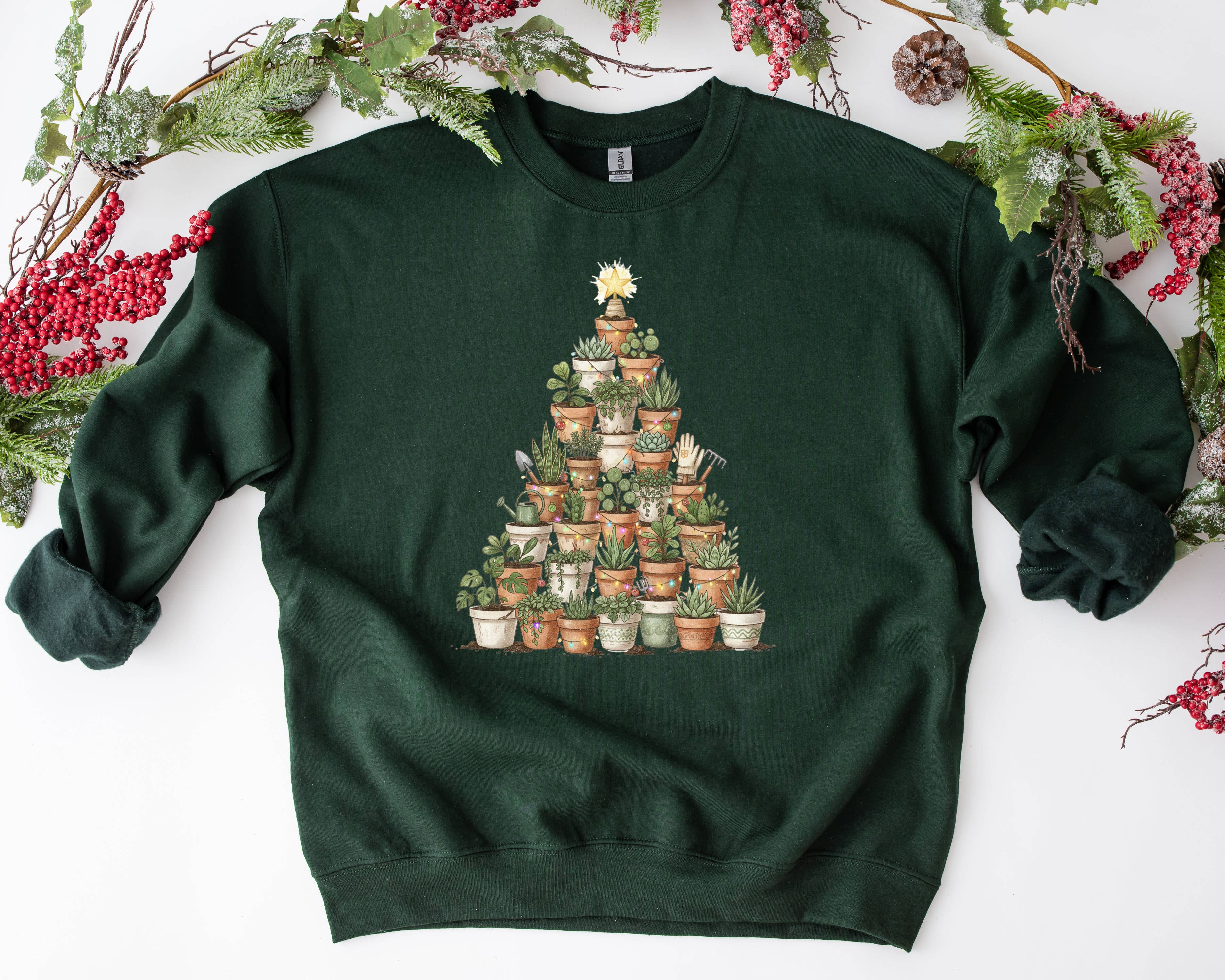 Christmas Tree Shirt Funny Plant Lover Holiday Sweatshirt Hoodie | PodTeesHub.com