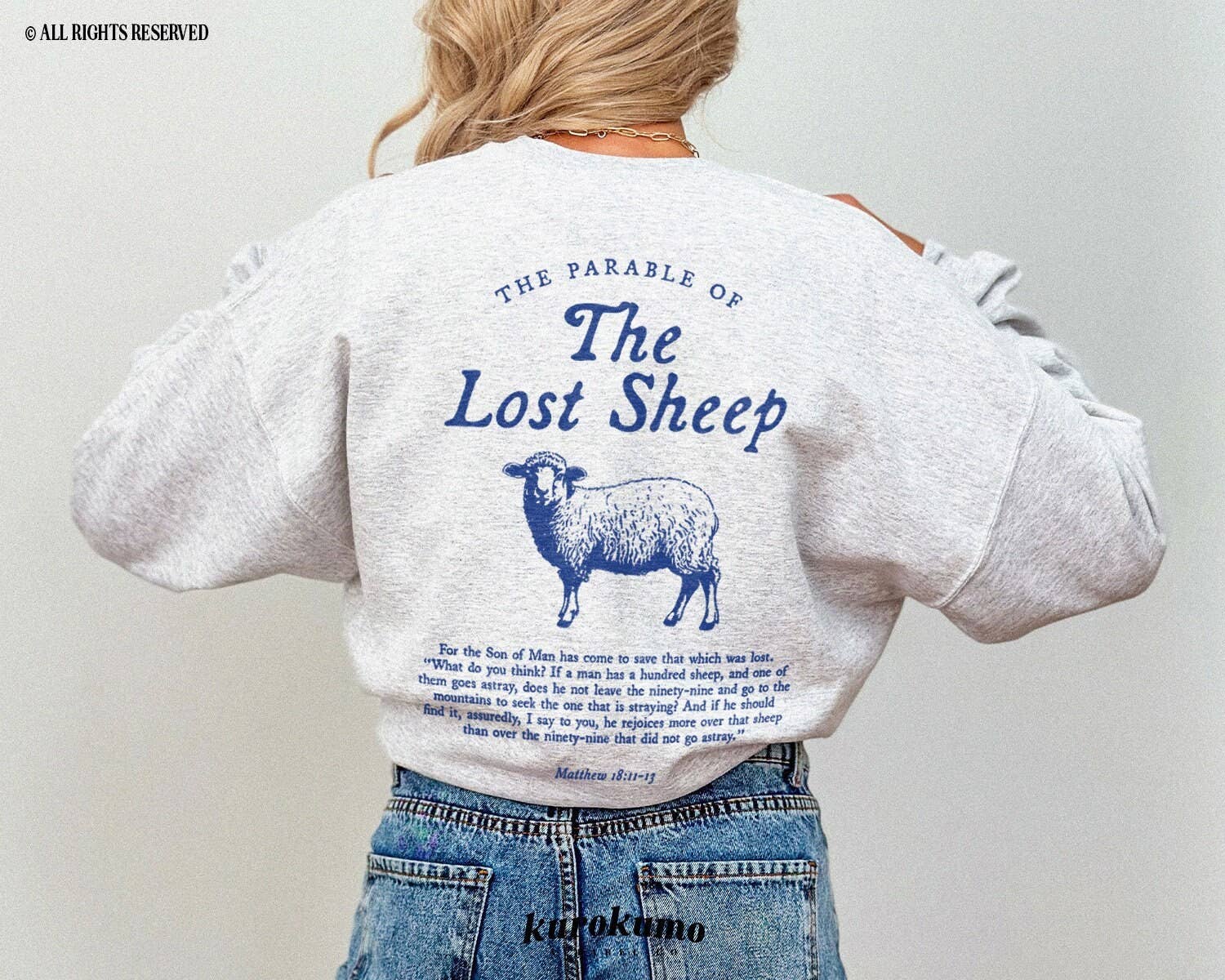 Lost Sheep Parable Faith Crewneck Christian Gospel Shirt Hoodie, Sweatshirt | PodTeesHub.com