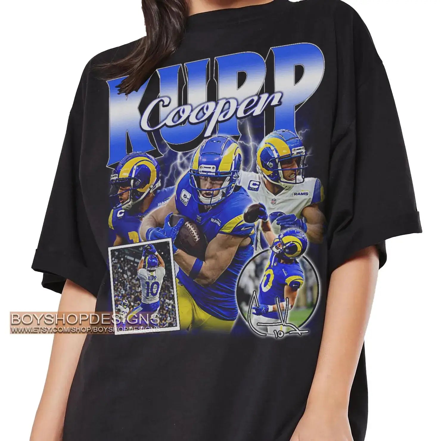 Vintage Cooper Kupp Football Shirt - Classic 90s Graphic Tee Hoodie, Sweatshirt | PodTeesHub.com
