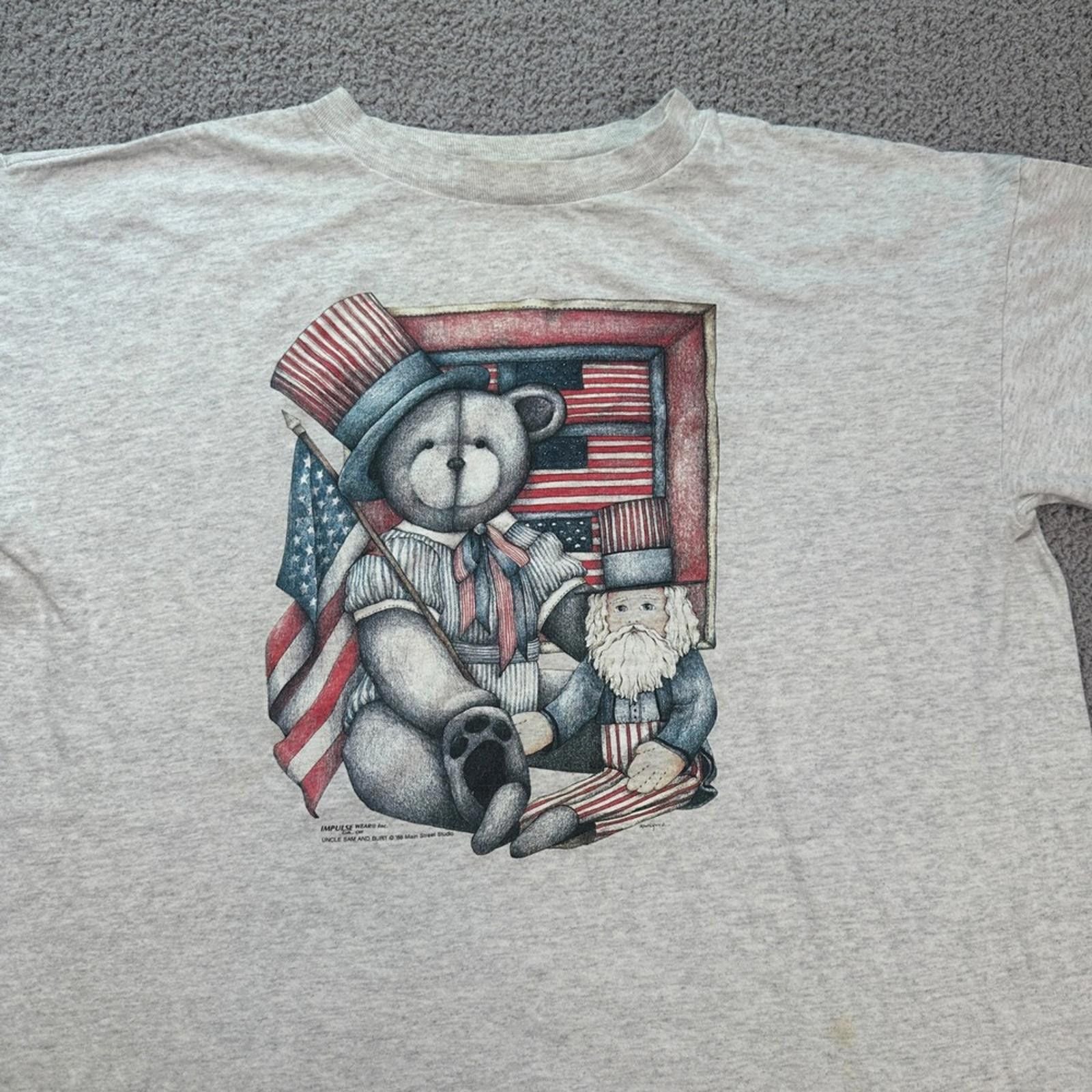 Other Vintage 90s T Shirt Teddy Bear Uncle Sam Made In Usa Mens Hoodie, Sweatshirt | PodTeesHub.com