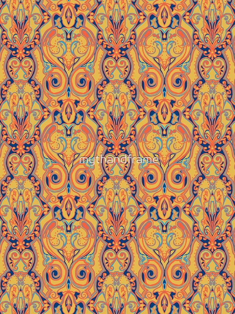 Boho Bohemian Chic Yellow Tribal Pattern by mythandframe