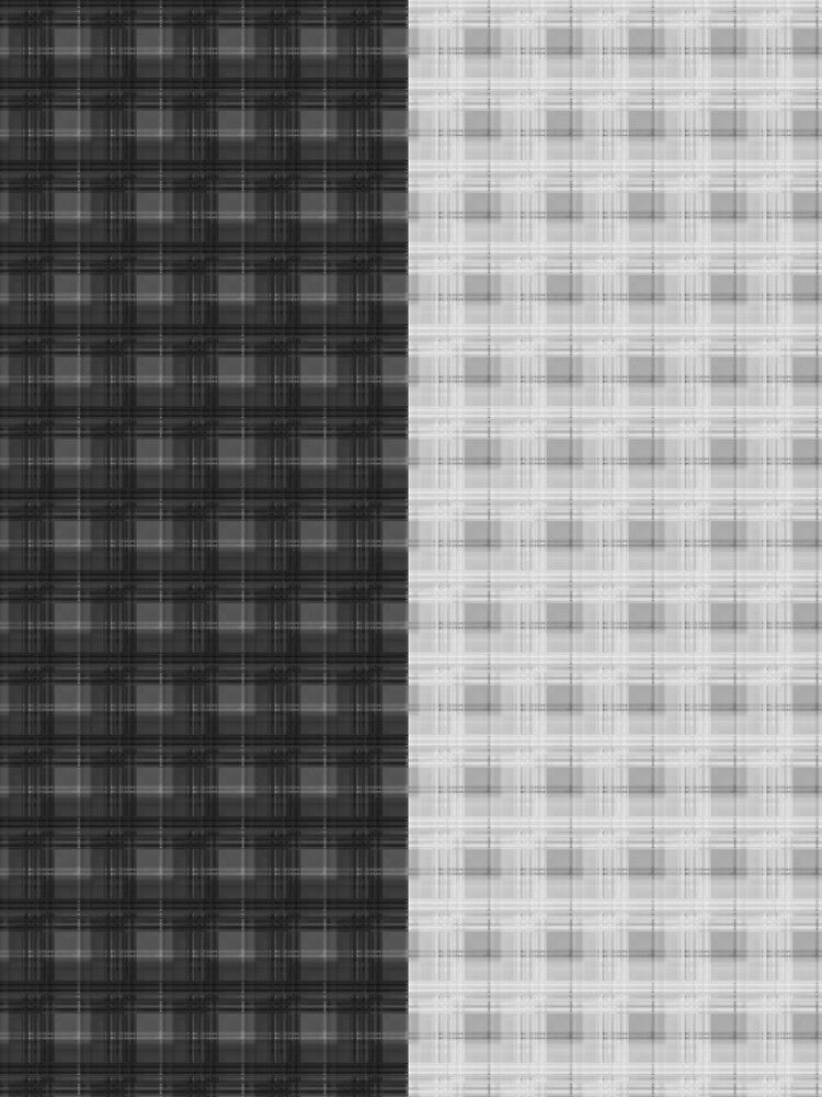 grey tartan in two halves by M-Lorentsson