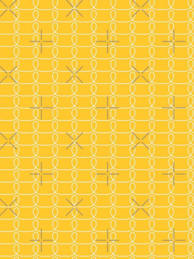 Hand Drawn Yellow Background Lines Pattern by Cheap Women's Shirts