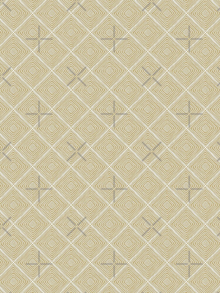 Hand Drawn Diamond Style Square Line Pattern by Cheap Women's Shirts