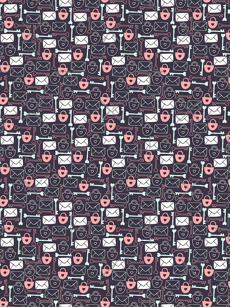 Lock Key Letter Box Pattern by Cheap Women's Shirts