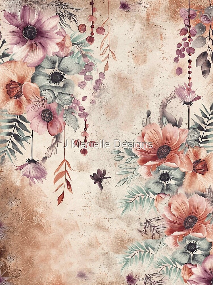 Vintage Boho Florals 13 by J Marielle Designs