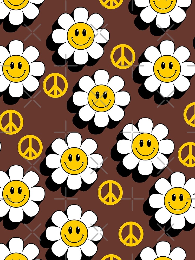Groovy Smiley Face Daisy by Maussa Ivimas