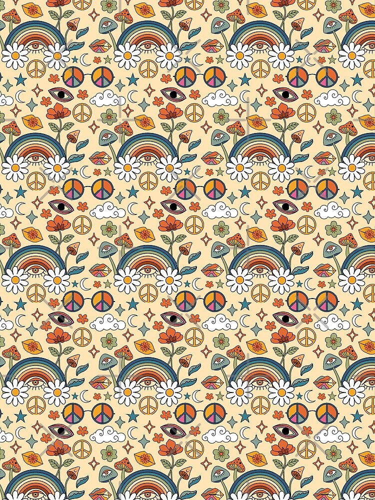 Hippie seventies colorful design by Maussa Ivimas