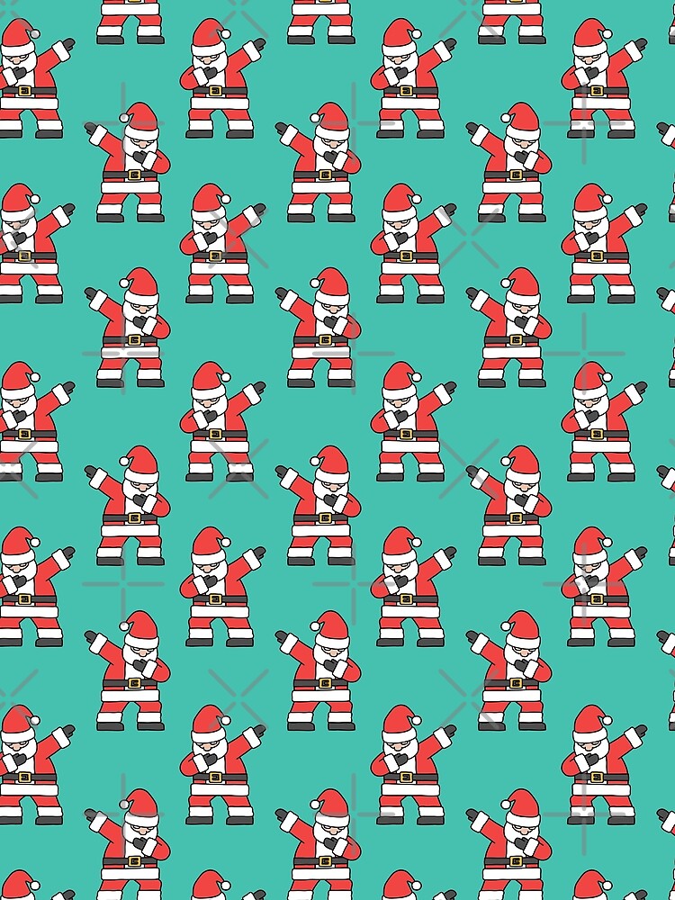 santa dabbing - teal by littlearrow
