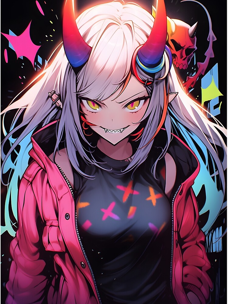 Another Monster cute anime girl with masks portrait art by TheArtistOf2022