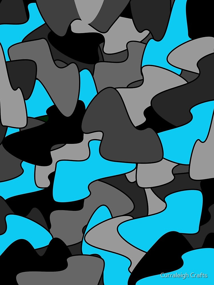Kinda Camo - Blue by Curraleigh Crafts