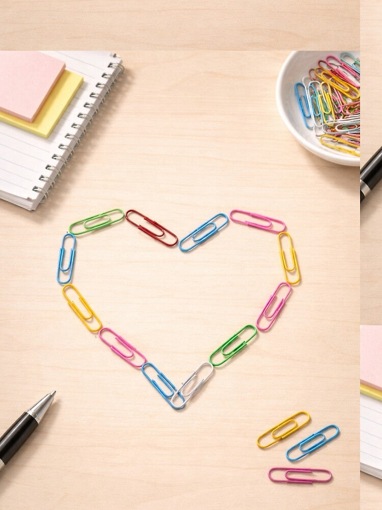 Office Valentine Heart – Paper Clips Love Pun by PunchDrop