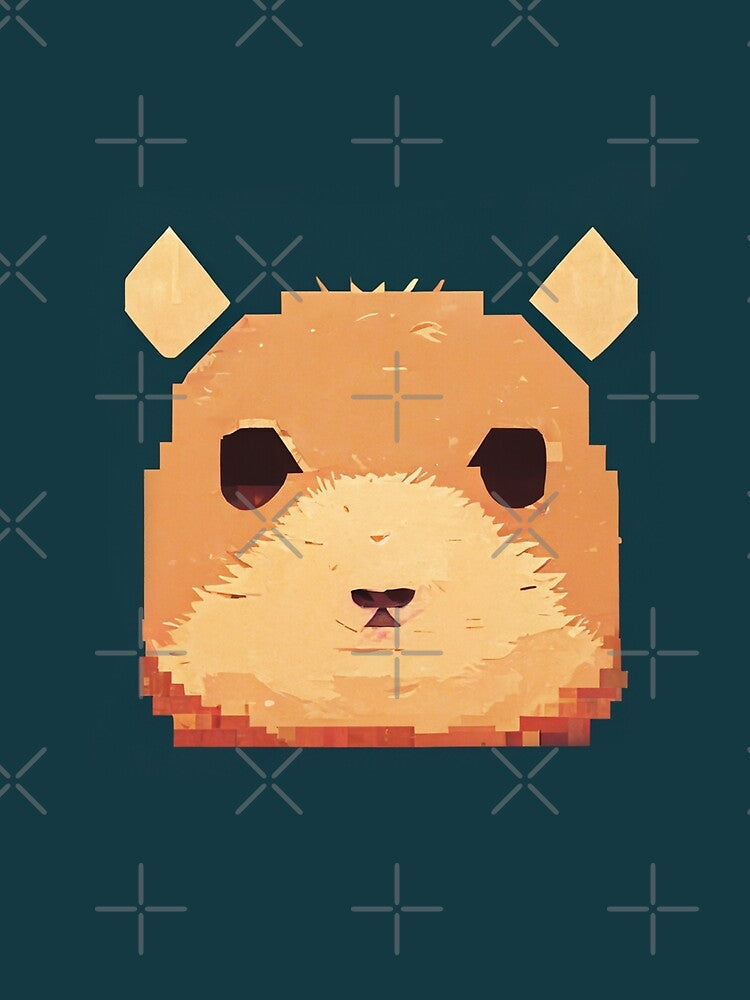 Pixel Capybara Face | Capybara Pixel Art by Pet Shelter