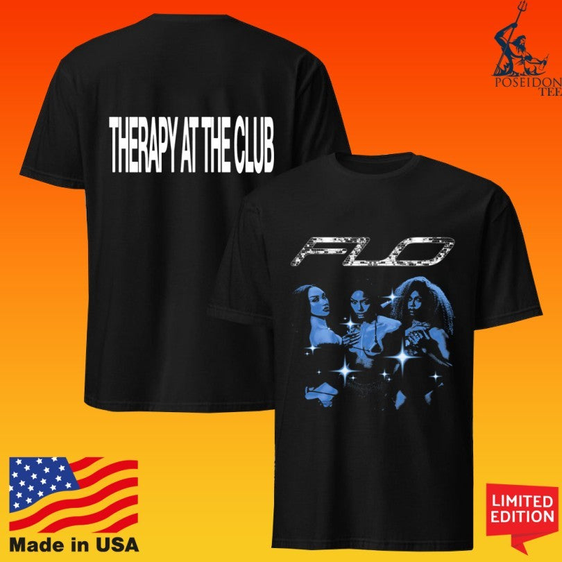 Flo Therapy At The Club Black Homage T-shirt