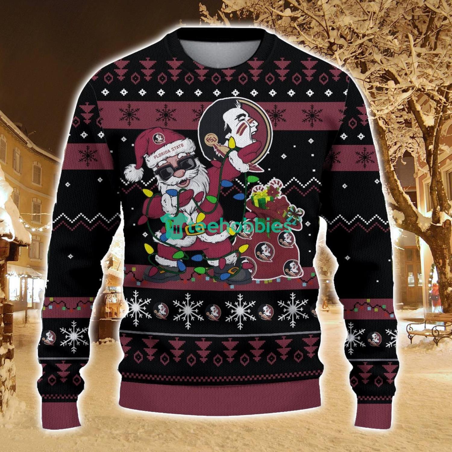 Florida State Seminoles Santa Claus Ugly Christmas Sweater All Printed Sweater For Fans Gift Ideas