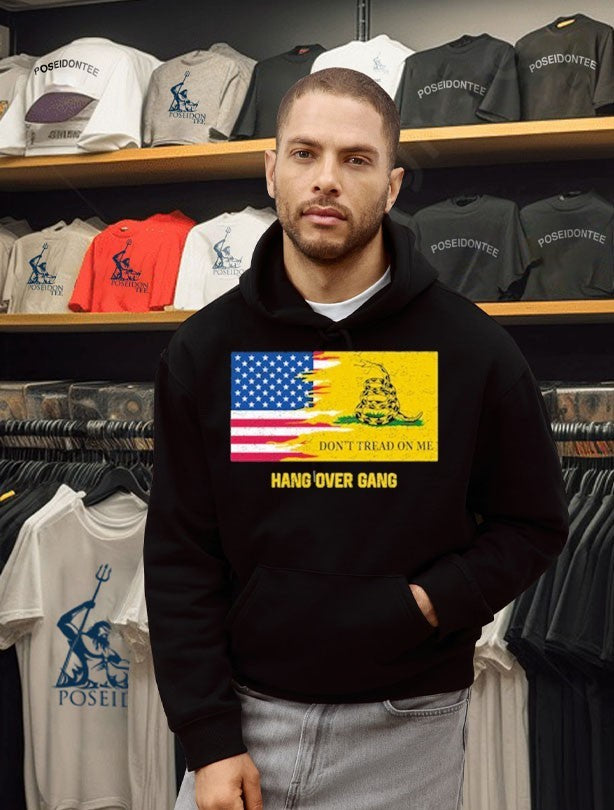 Freedom Flag Don’t Tread On Me Hang Over Gang T-shirt