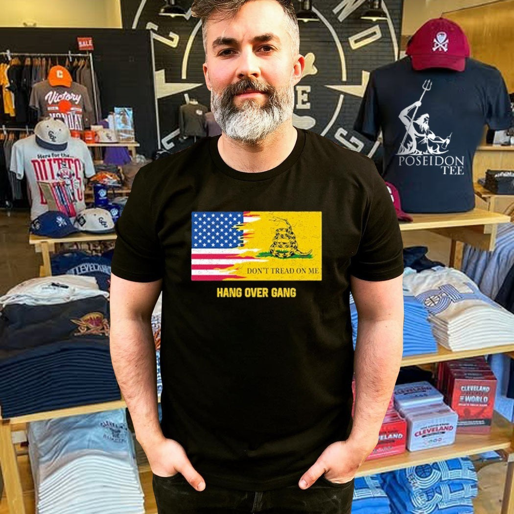 Freedom Flag Don’t Tread On Me Hang Over Gang T-shirt