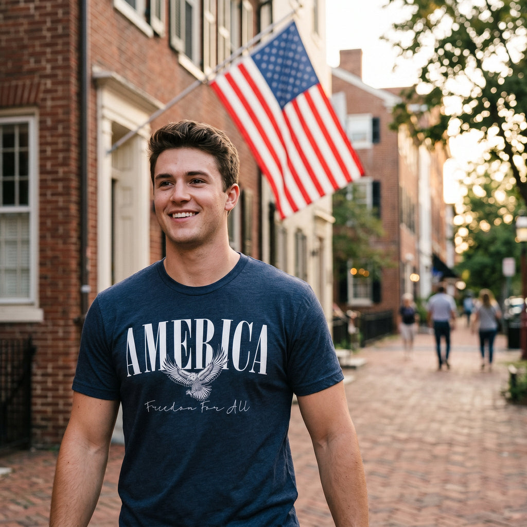 America Freedom For All Men's T Shirt