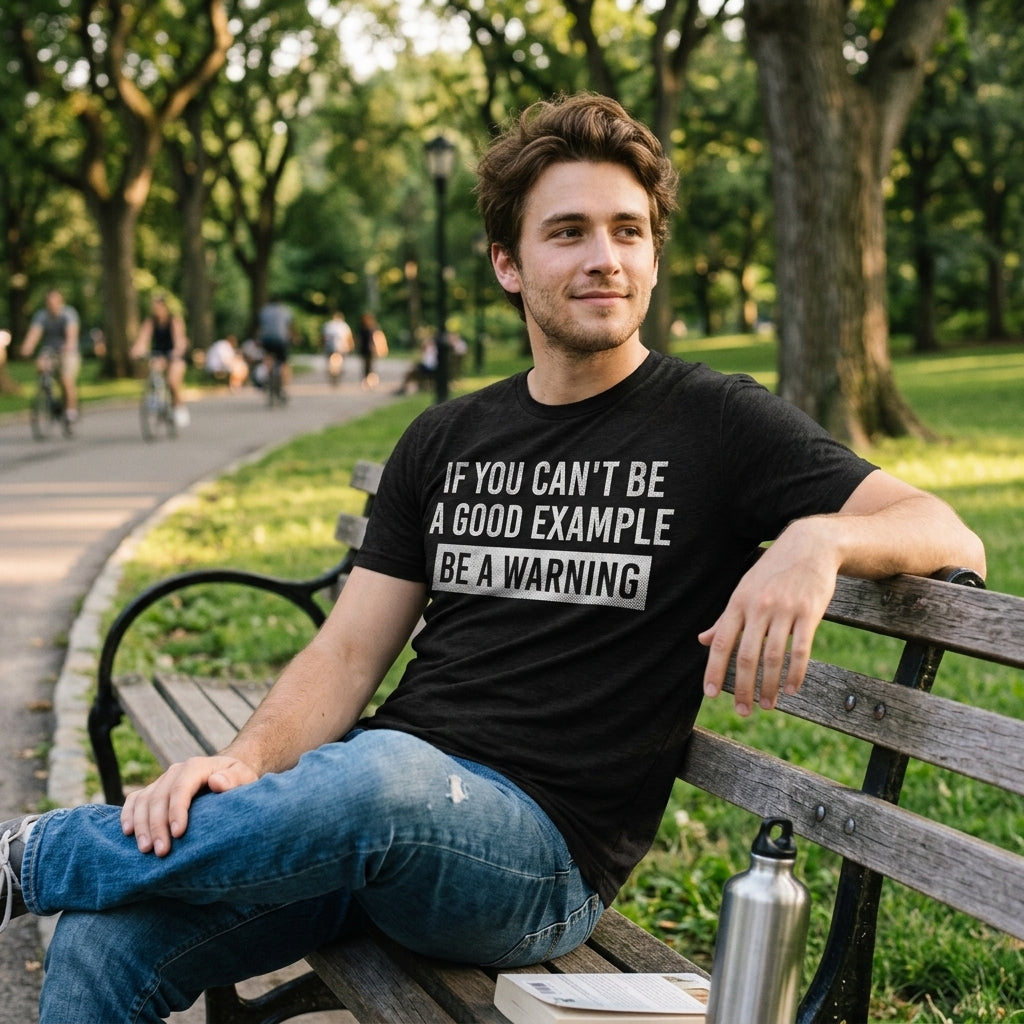 If You Cant Be A Good Example Be A Warning Men's T Shirt