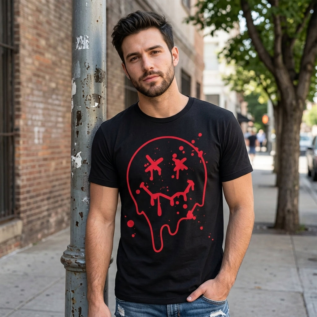 Bloody Smiling Face Men's T Shirt