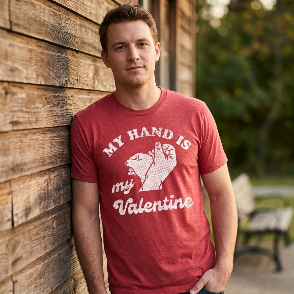 My Hand Is My Valentine Men's T Shirt