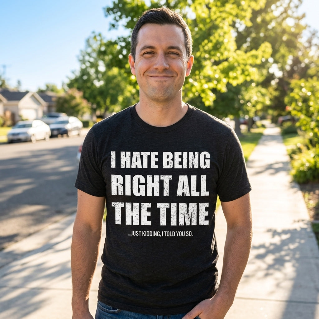 I Hate Being Right All The Time Just Kidding I Told You So Men's T Shirt
