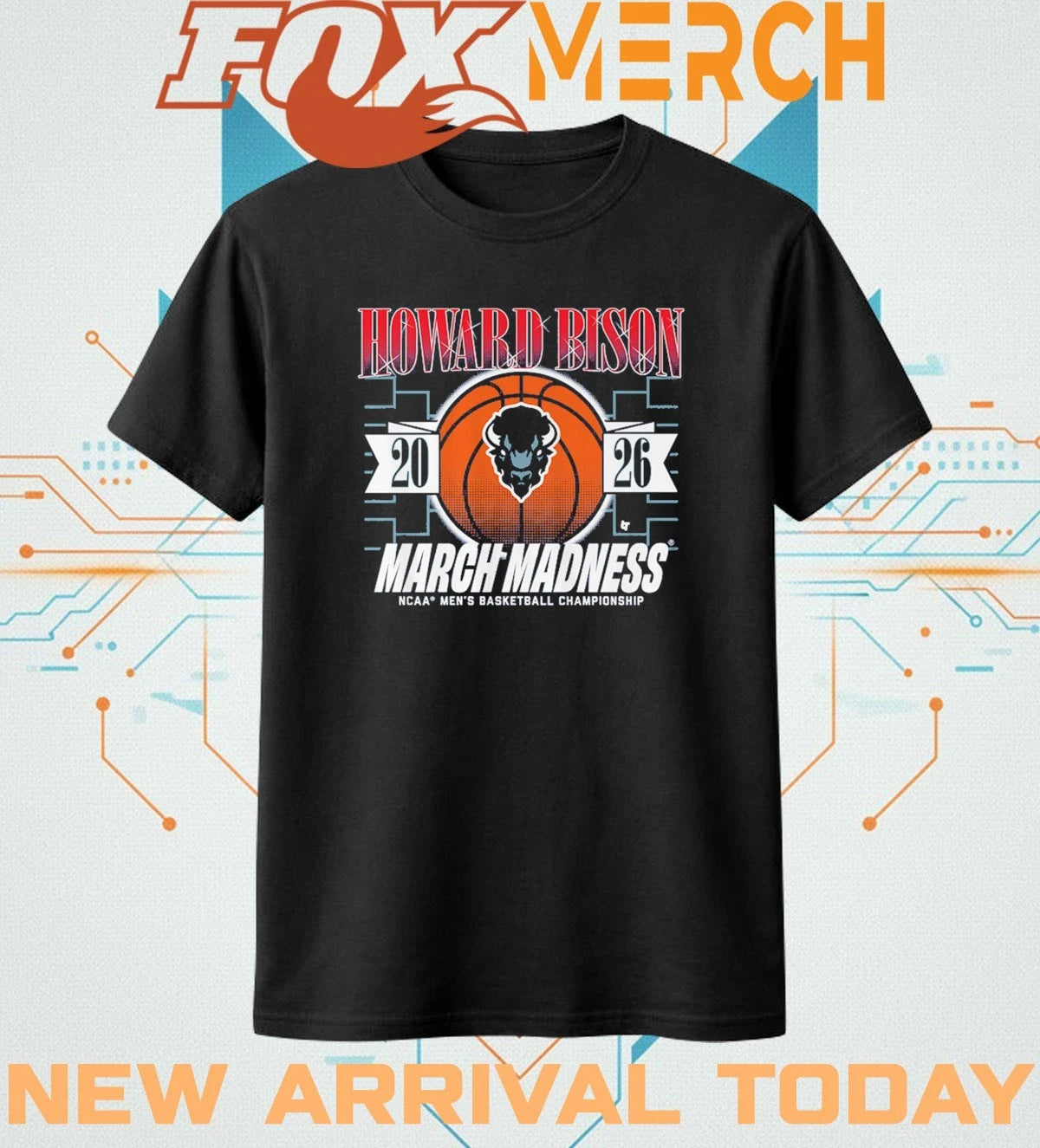 Howard Bison 2026 NCAA Men’s Basketball Championship March Madness t-shirt