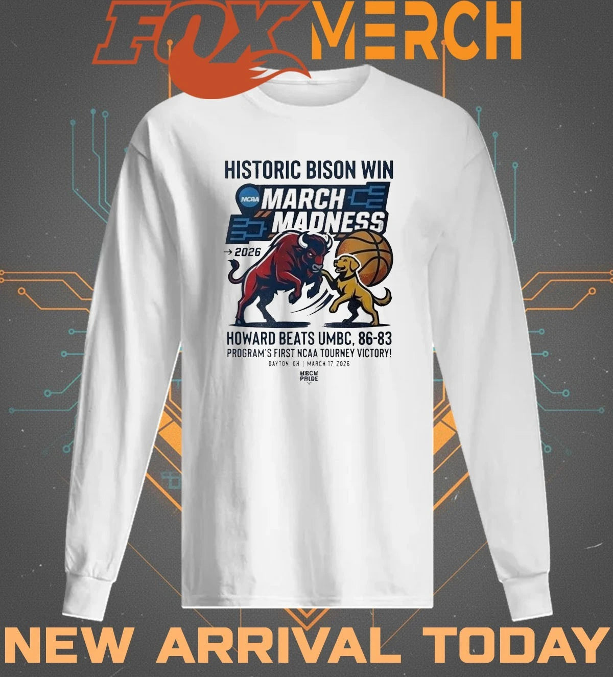 Howard holds off UMBC in First Four for first NCAA Tournament win 2026 sport t-shirt