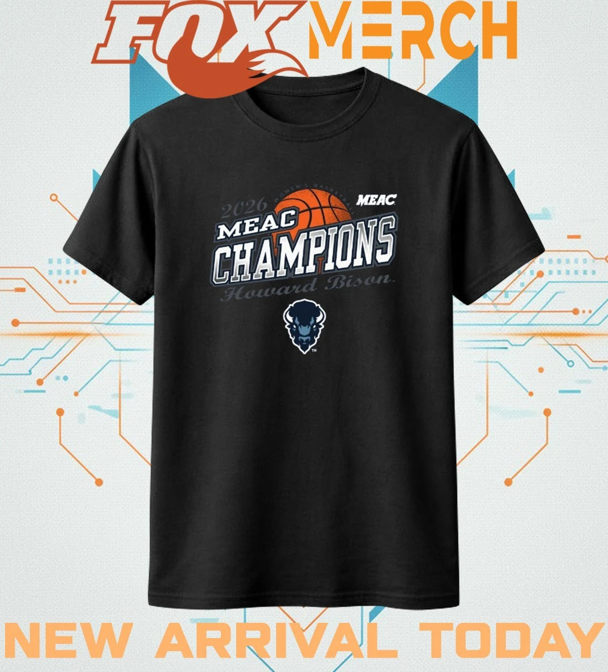 Howard University Women’s Basketball 2026 MEAC Tournament Champions shirt