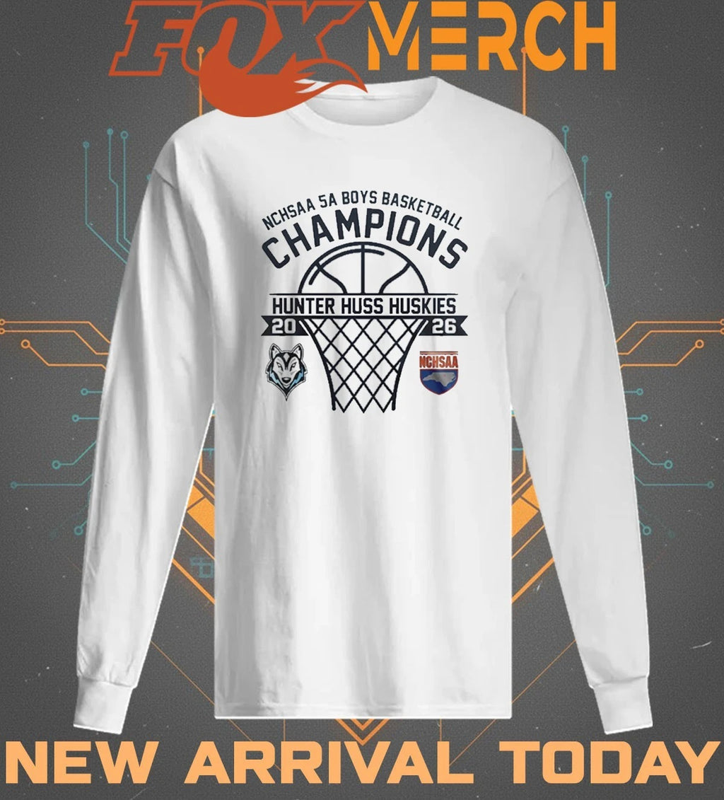 Hunter Huss Huskies 2026 NCHSAA 5A Boys Basketball Champions t-shirt