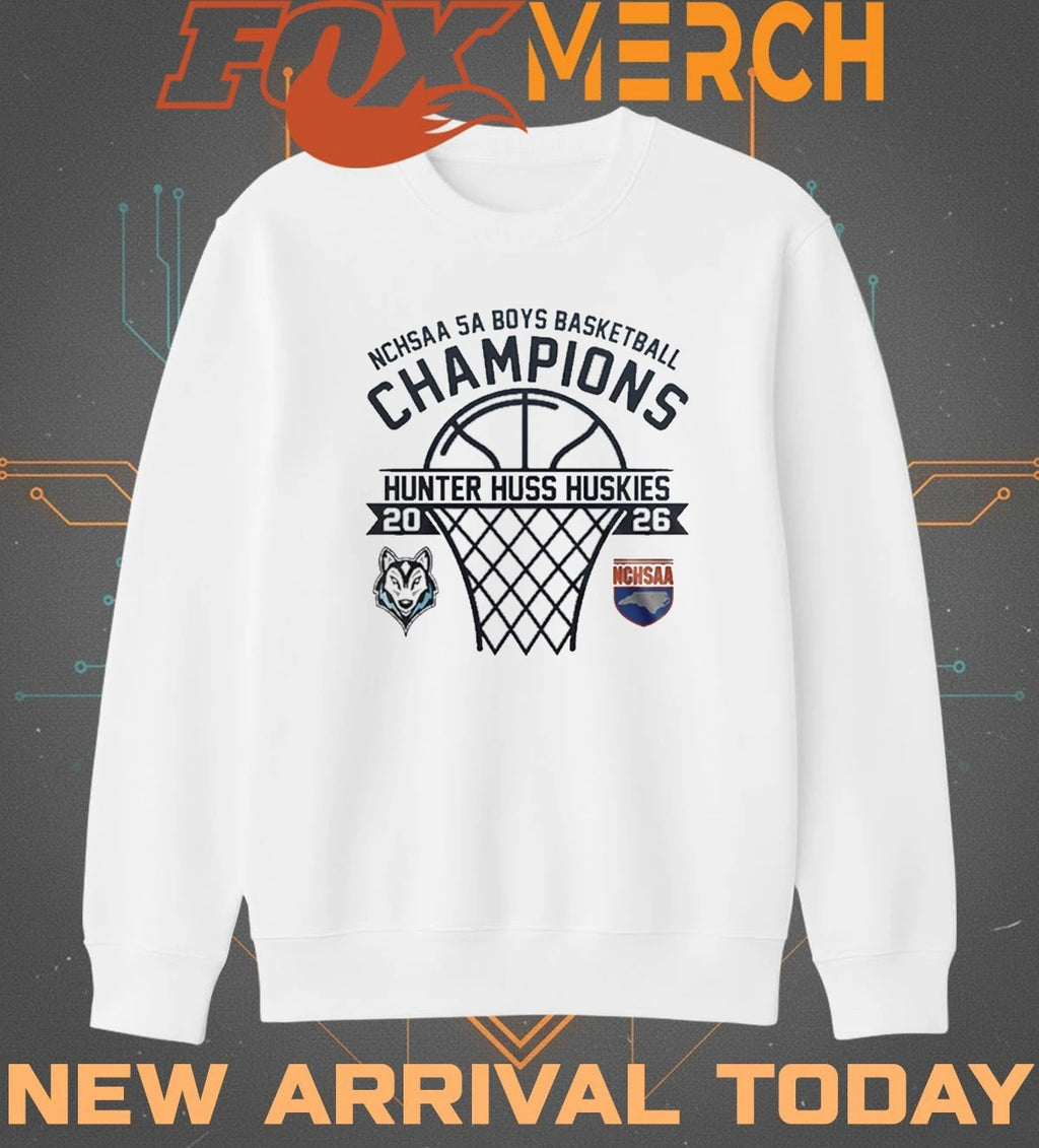 Hunter Huss Huskies 2026 NCHSAA 5A Boys Basketball Champions t-shirt