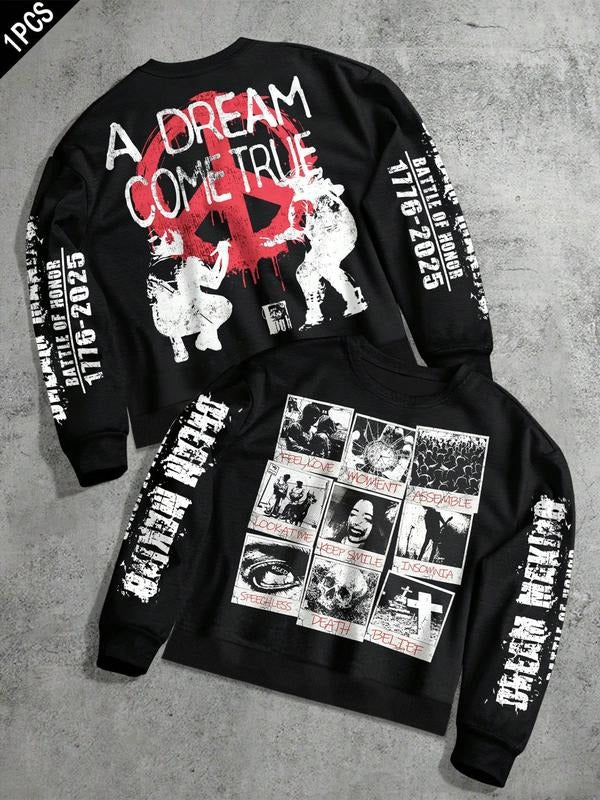 Men's Street Style Hoodie, Graphic Print Pullover, Casual Fitted Design, Breathable Comfort Fit, Perfect Gift for...