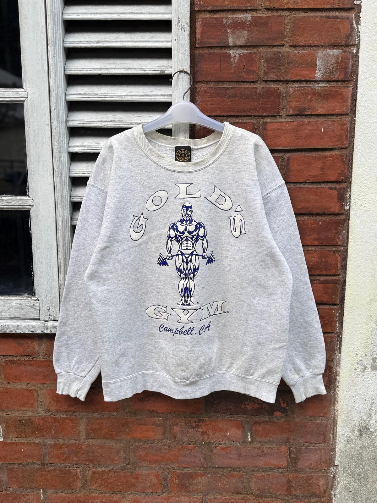 Vintage 90 39 Gold 39 Gym Campbell Ca Body Building Ash Grey (1)