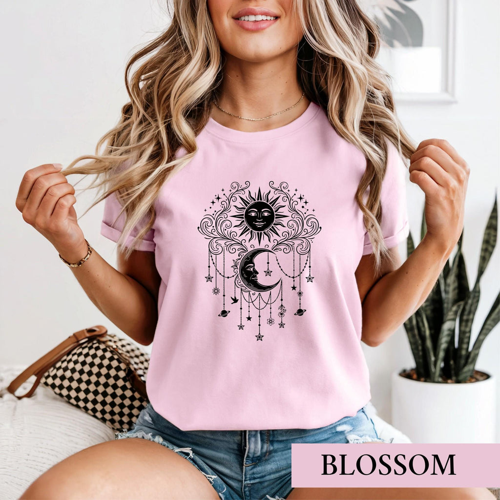 Celestial Sun Moon Whimsigoth Tarot Tee Vintage Witchy Astrology Lover (4)