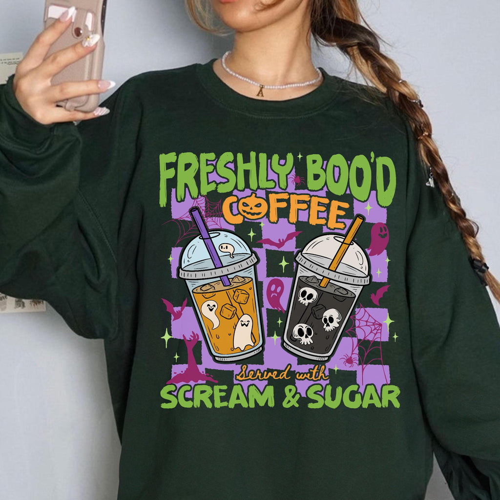 Halloween Freshly Boo 39 Coffee Vintage Ghost Coffee Coffee Lover Spooky Season (1)