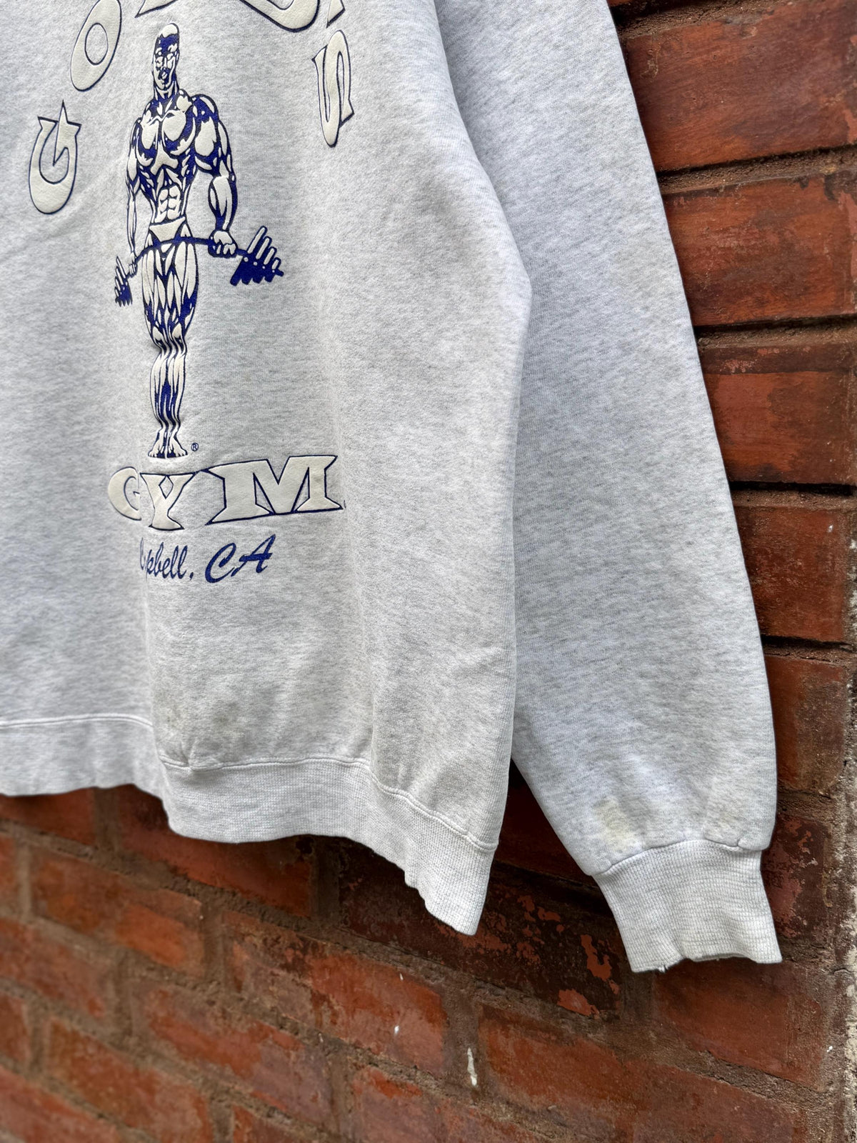 Vintage 90 39 Gold 39 Gym Campbell Ca Body Building Ash Grey (2)