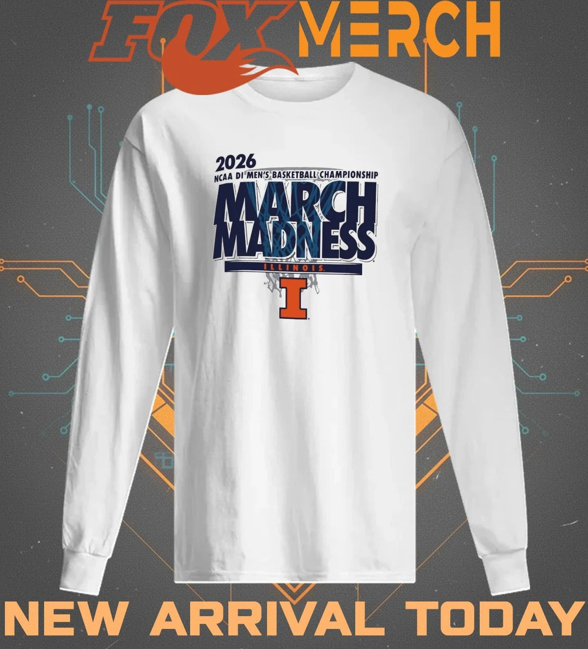 Illinois Fighting Illini 2026 NCAA DI Men’s Basketball Championship March Madness t-shirt