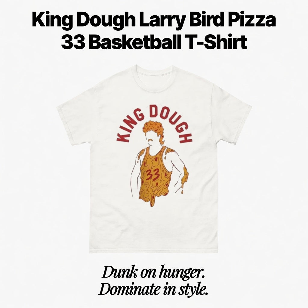 King Dough Larry Bird Pizza 33 Basketball T-Shirt