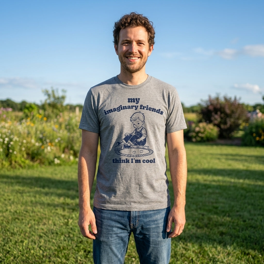 My Imaginary Friends Think Im Cool Men's T Shirt