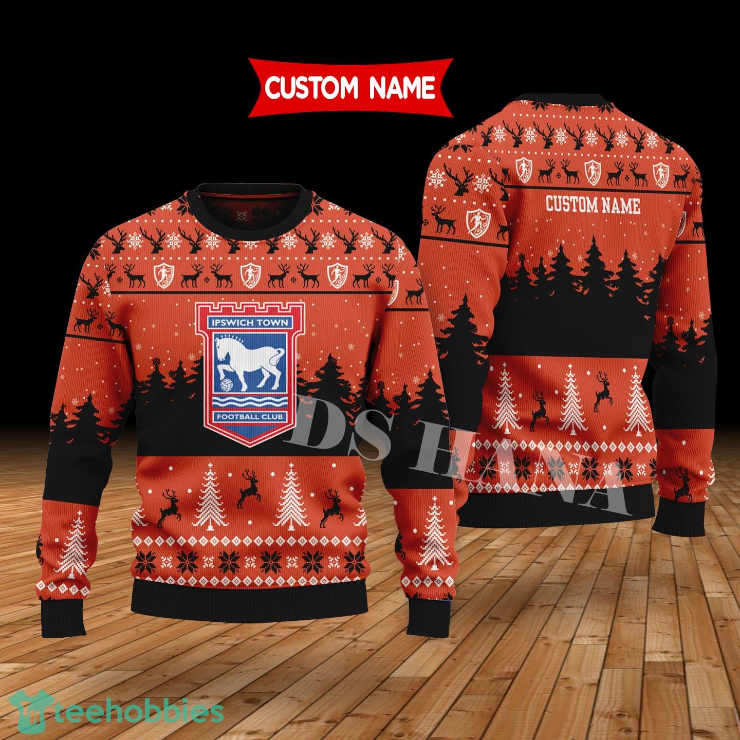 Ipswich Town Custom Name Merry Xmas Sweater For Soccer Sport Team’s Fans Sweater
